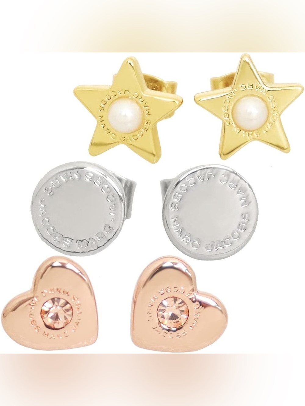 NWT Marc Jacobs Mixed Metal Stud Earrings Set